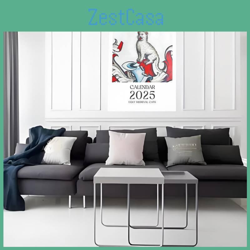 Medieval Ugly 2025 Cats Calendar Calendary Ornament Christmas Pendant Garnish