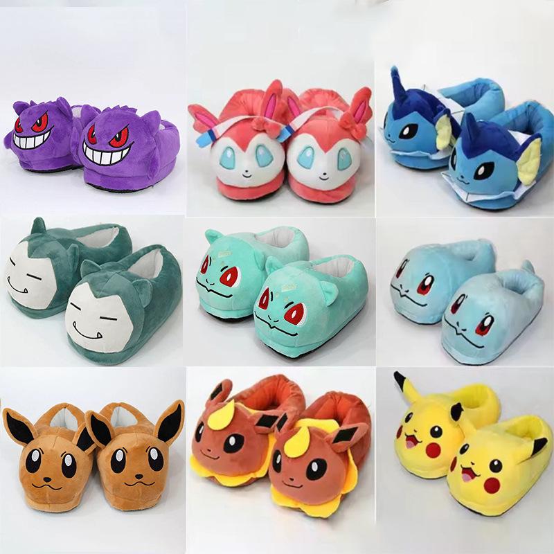 Chinelos de Inverno para Interior para Crianças - Pokémon Snorlax, Squirtle, Eevee
