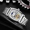 Orologio Automatico Tourbillon da Uomo Durenwei - Forma a Barile, Design Cielo Stellato Giorno/Notte