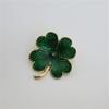 Vintage Green Four-leaf Clover Brooch Badge Women Enamel Pin Banquet Wedding Christmas Jewelry Lapel Pin Gifts