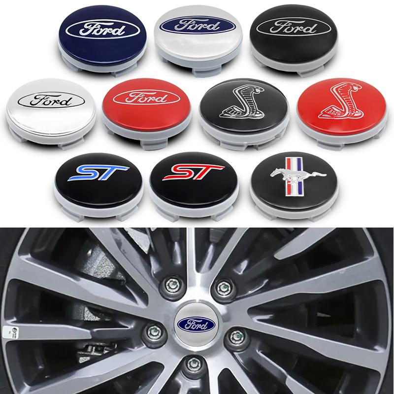 BQYI9 4PC 54mm Car Wheel Center Caps Hubcap Cover Emblem For Ford Focus Mk2 Mk3 Fiesta Mondeo S-MAX Mustang Fusion Kuga ST accessoires