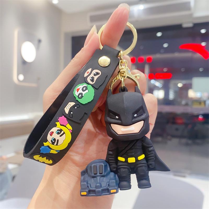Joker Batman Keychain Cartoon Dark Knight Three-dimensional Doll Keychain Pendant