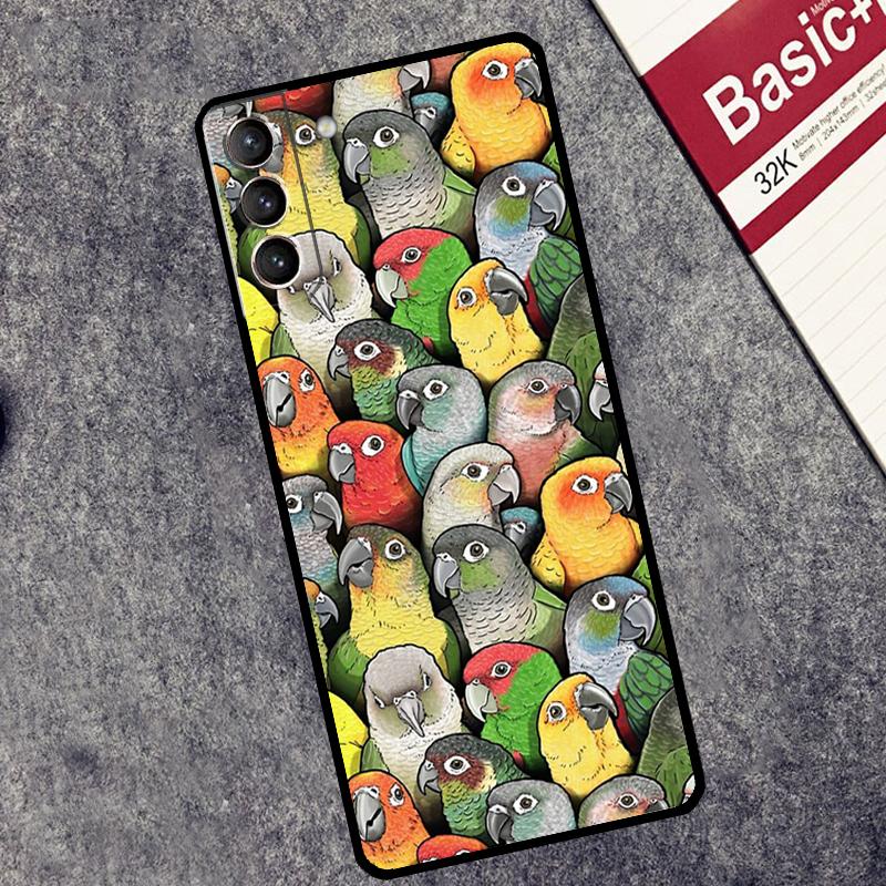 

Colorful Parrots Case For Samsung Galaxy S24 S26 Ultra S10 S20 S21 S22 S23 Plus S25 FE S25 Ultra Cover Coque Galaxy S20 Plus