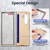 Luxurious Fragrant Ring Support Wireless Charging Phone Case with Glass Front Film for Samsung Galaxy Z Fold 7 6 5 4 3 Cover