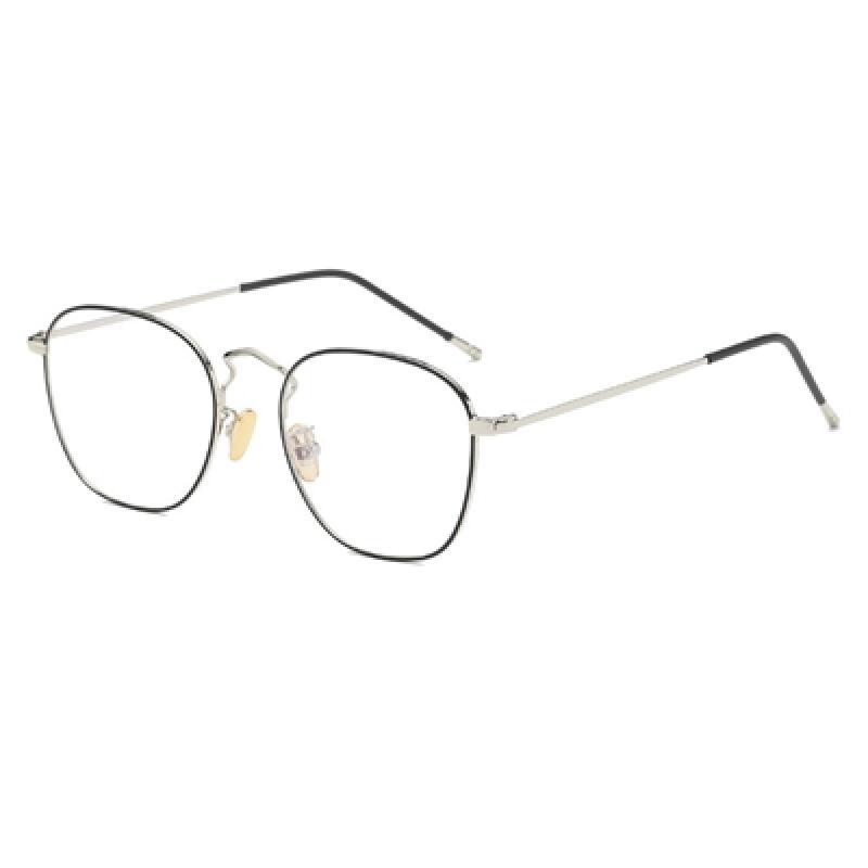 LK8804 Blue Light Blocking Glasses Frame_C4 SILVER BLACK