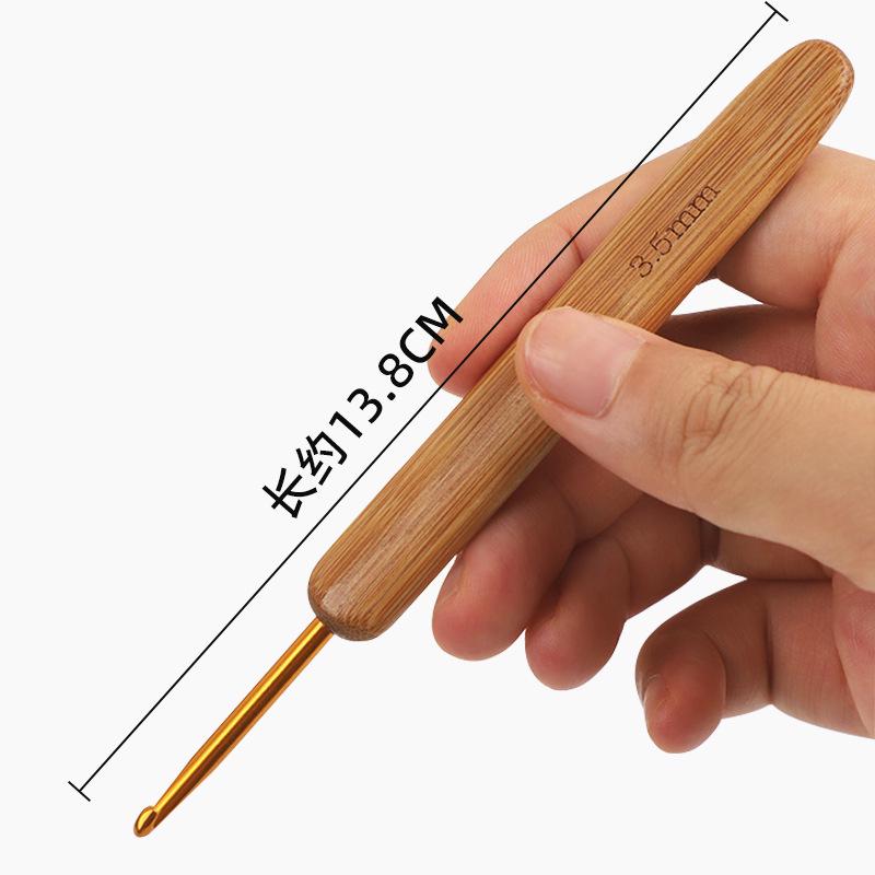 Carbonized Bamboo Crochet Hook for Hand-Knitted Wool Sweaters and Doll Slippers