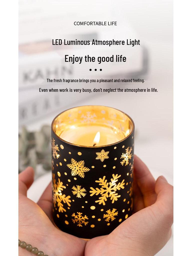 LED Aromatherapy Candle Night Light: Christmas Atmosphere Fragrance Ornaments