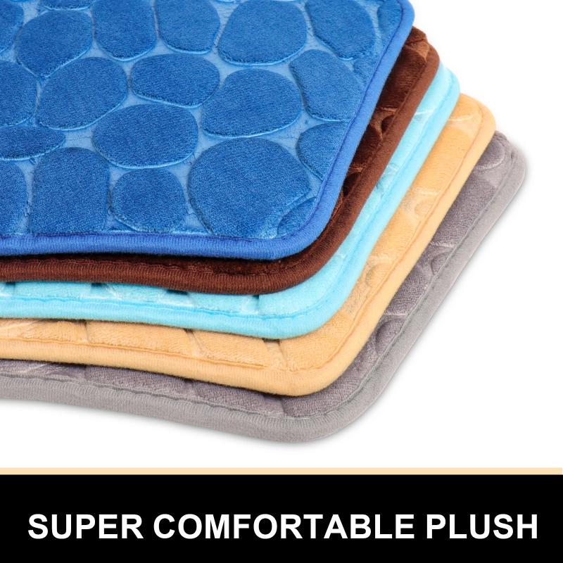 Tapis de Salle de Bain 21 pièces Tapis Courbe pour Pieds Tapis Gaufré Galets Tapis de Bain Courbé Antidérapant Absorbant Tapis de Sol de Salle de Bain Tapis de Toilettes Tapis de Douche Courbe