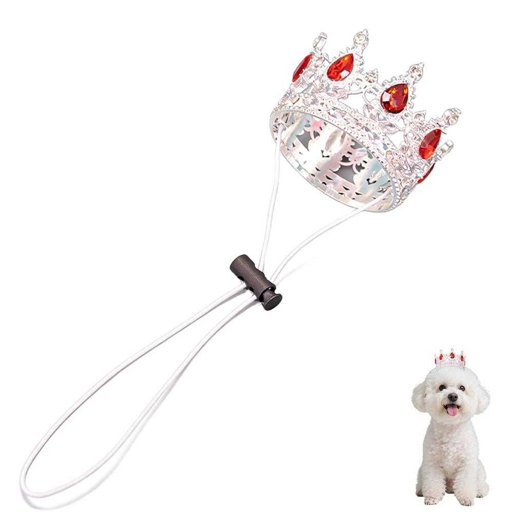 Funny Pet Crown Hat Adjustable Birthday Party Supplies For Dogs Cats Cute Photo Prop Costume Christmas Halloween Holiday Decor