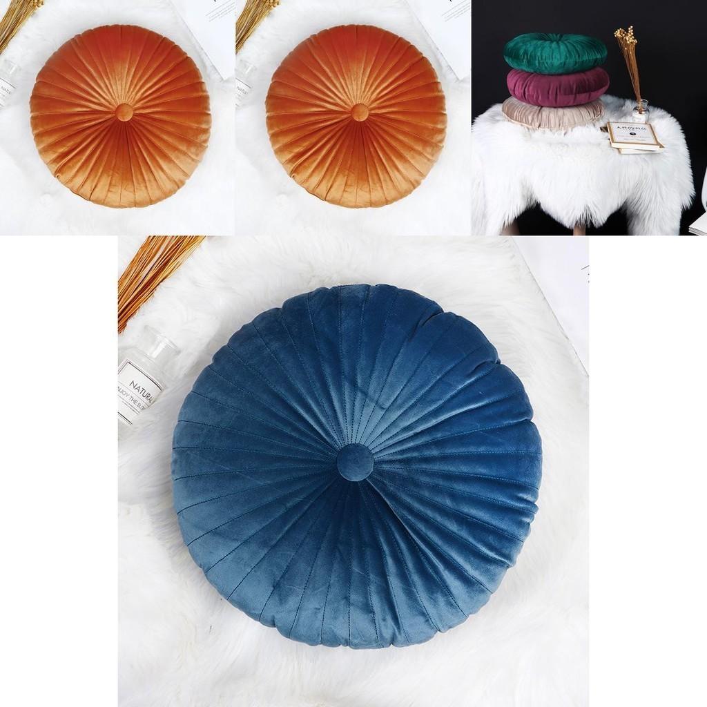 Cozy Round Pumpkin Back Seat Chair Cushion With Soft Velvet Touch And Durable Design