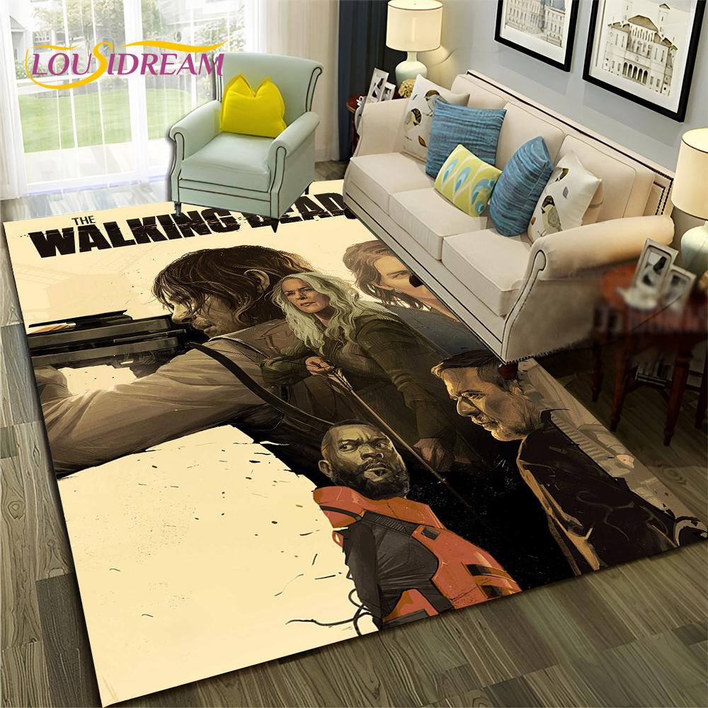 TWD The Walking Dead Rick Horror TV Carpet Rug for Home Living Room Bedroom Sofa Doormat Decor,kids Area Rug Non-slip Floor Mat