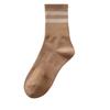 Versatile Anti Odor Sweat Absorbing Breathable Sports and Leisure Socks Korean Simple and Fashionable Striped Mid Tube Socks