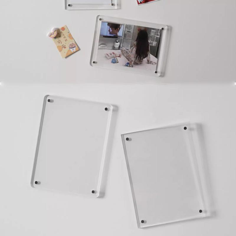 1 Stück Transparenter Fotorahmen Acryl Magnetischer Display-Rahmen Poster-Display-Ständer 2 mm Für Zimmer Schreibtisch Hausdekoration
