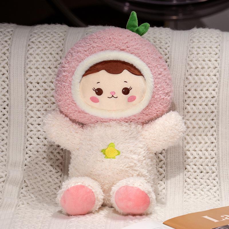 Cute Cute Peach Girl Doll Plush Toy Doll Girl Heart Doll Children Pillow Gift