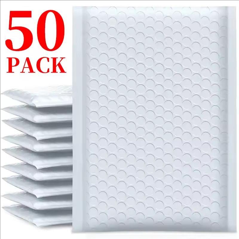 50-10Pack Bubble Envelopes Bags Self Seal Adhesive Padded Bubble Mailers Shockproof Anti Drop Envelopes Mailing Waterproof Bags