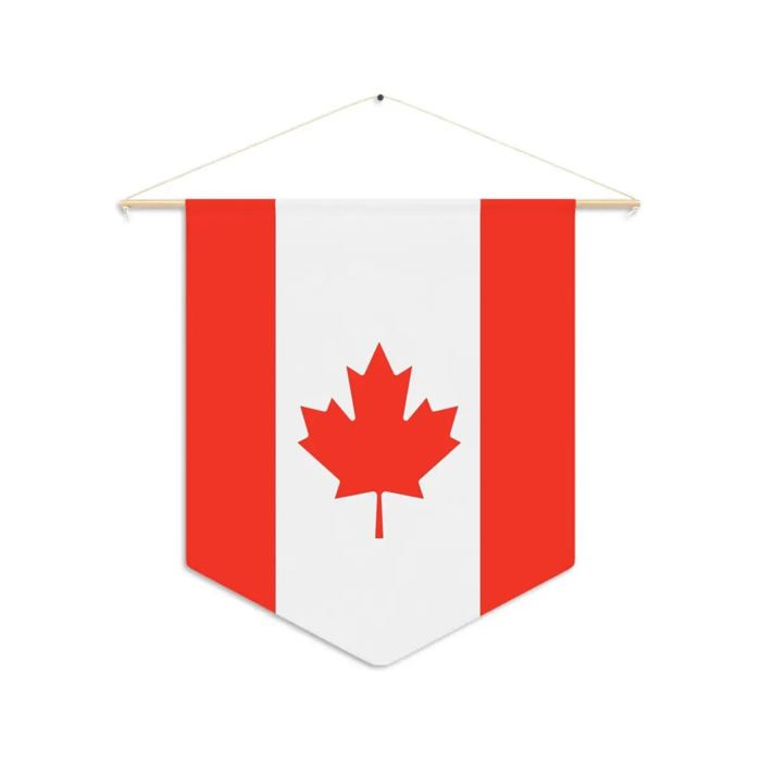 Fanion – Drapeau du Canada – 30 x 45 cm – Polyester – À Suspendre – Pixelforma