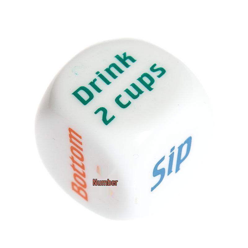

Colorful English Drinking Game Dice - Creative Plastic Dice for KTV 16mm
