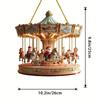 2D Santa Carousel Christmas Hanging Ornament Scene Traditional Festive Decoration Merry-Go-Round Christmas Ornaments Xmas Decor