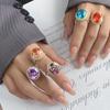 Jewelry Copper Bottom Gold-Plated Simulation Bird'S Nest Cut Luxury Temperament Large Egg-Shaped Diamond Ring Women 14 * 16