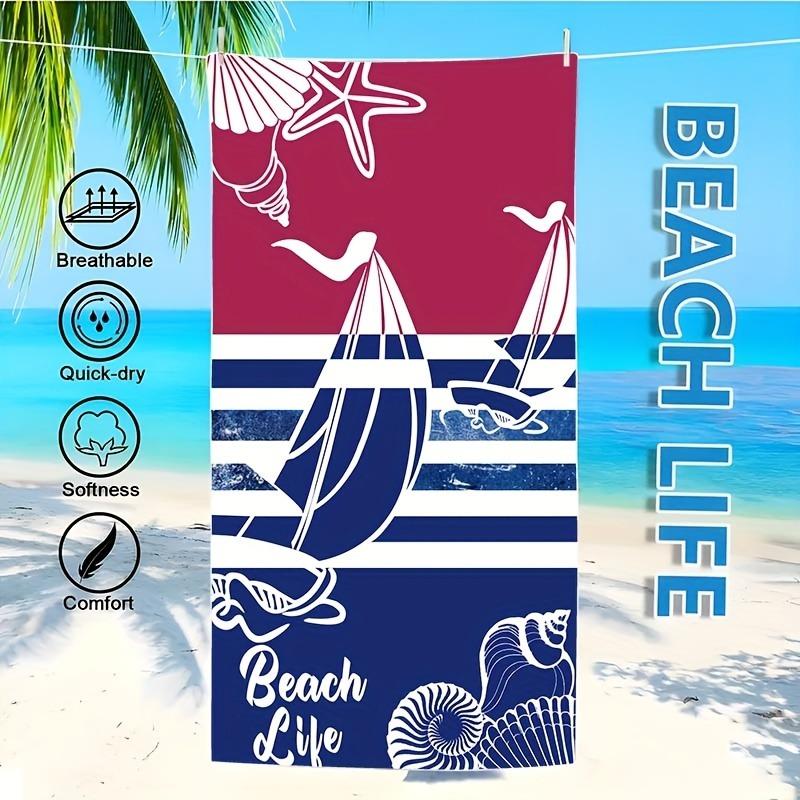Beach Vibes: Stylish, Breathable, Quick-dry, Soft & Comfortable Beach Towel Suitable for towels, bath towels, beach towels W30*H60(CM)