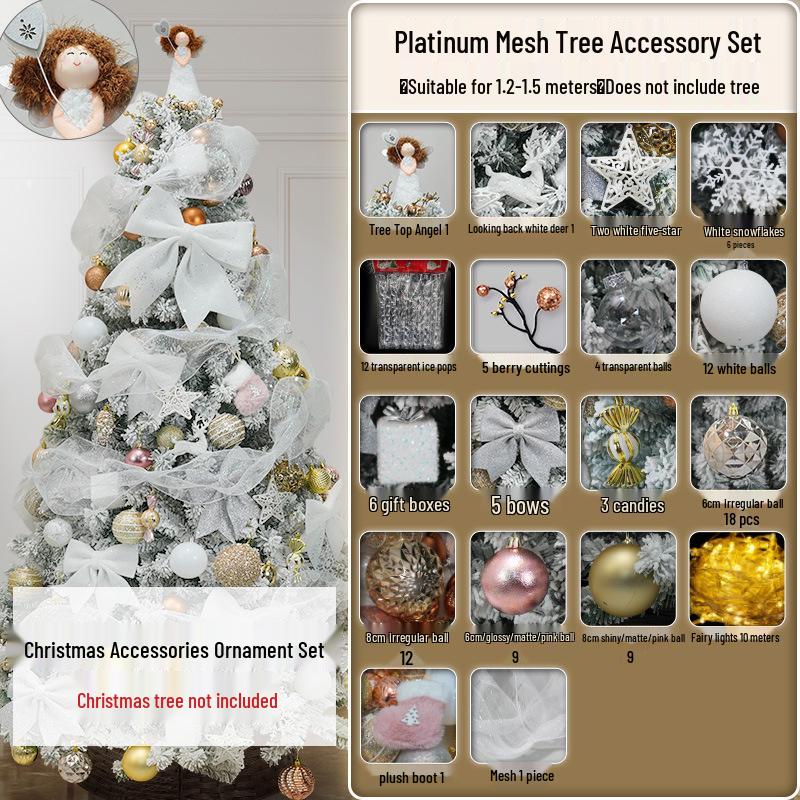 Christmas Tree Ornament Set: Decorations & Accessories Value Pack