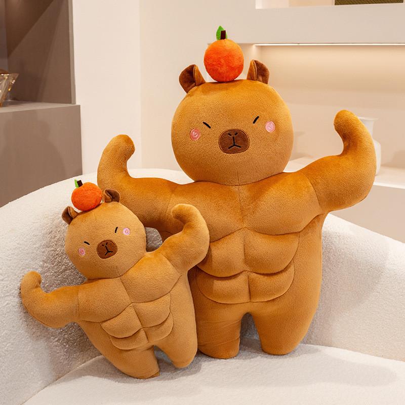 Plush Capybara Pillow Stuffed Toy Muscle Doll Birthday Gift Animal Decoration