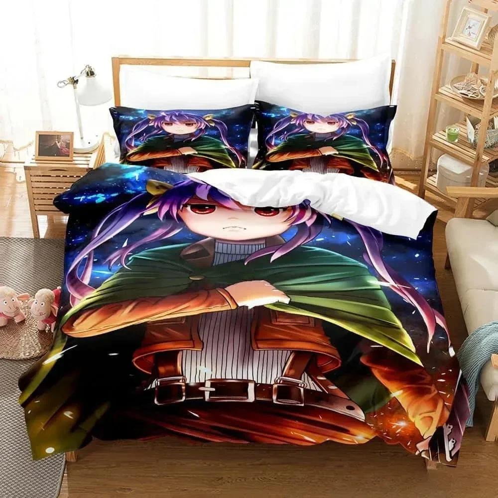 3D Print Anime Non Non Biyori Bedding Set Printed Bed Set With Pillowcase Bed Duvet Cover Soft Queen King Size Bedclothes Home
