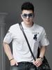 European Goods 2025 Summer New Fashion Brand Bear Print Short Sleeve T-shirt Men's Top Casual Loose Half Sleeve T-shirt