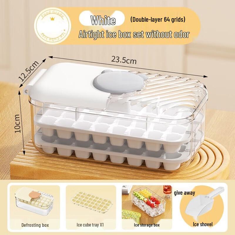 Miling 64-Grid Easy-Release Ice Cube Tray Set