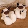 All-inclusive and cartoon cow cotton slippers men's and women's winter indoor warm plush home shoes