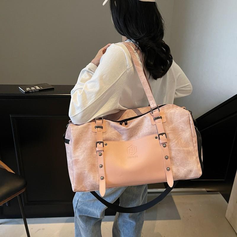 Personality Trend Fashion Travel Bag Men'S And Women'S Versatile Dry And Wet Separation Duffel Bag Texture Commuter Sports Fitness Bag