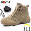 Men Safety Boot for Engineers Industrial Shoes Anti-smash Anti Puncture Work Boots Steel Toe Shoes Indestructible Boots Security