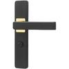 Toilet Door Lock, Aluminum Alloy Indoor Bathroom Door Handle, Single Tongue, Lock Accessories, Furniture Hardware, Keyless