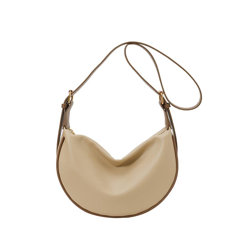 Women's new trendy crossbody bag shoulder bag solid color crescent bag fashiable versatile commuting bag