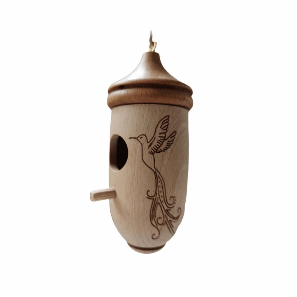 Mini Hanging Bird House Handmade Hummingbird Feeder Hummingbird House Garden Courtyard Decor style 5