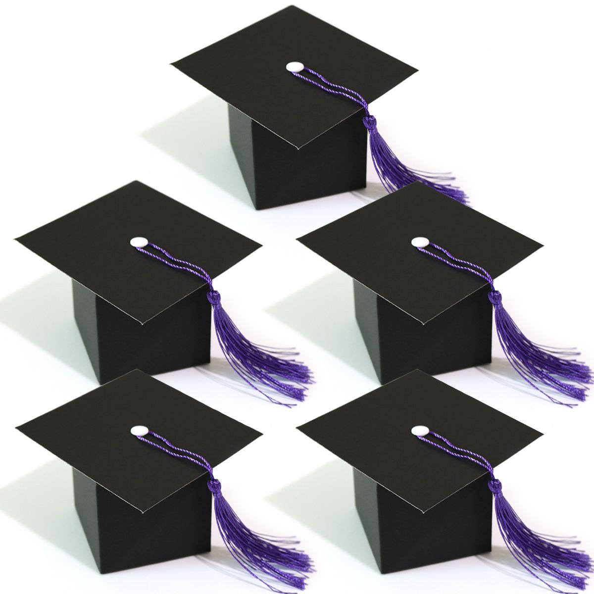 

Graduation Season Theme Party Decoration Fringed Doctor Hat Candy Box Gift Box Gift Box Customization