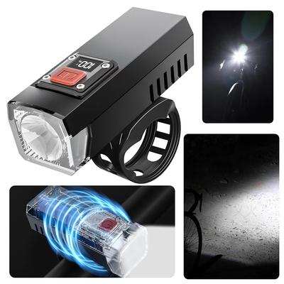 Bike Front Light USB Rechargeable Cycling Safety Front Lamp Waterproof High Brightness Bike Flashlight for Night Riding