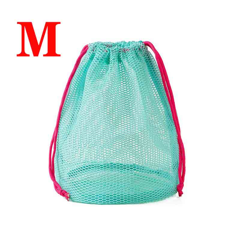 1PC Mesh Drawstring Pocket Portable Drainage Storage Bag Swimming And Bathing Bag Foldable Travel Storage Bag Grooming Bag