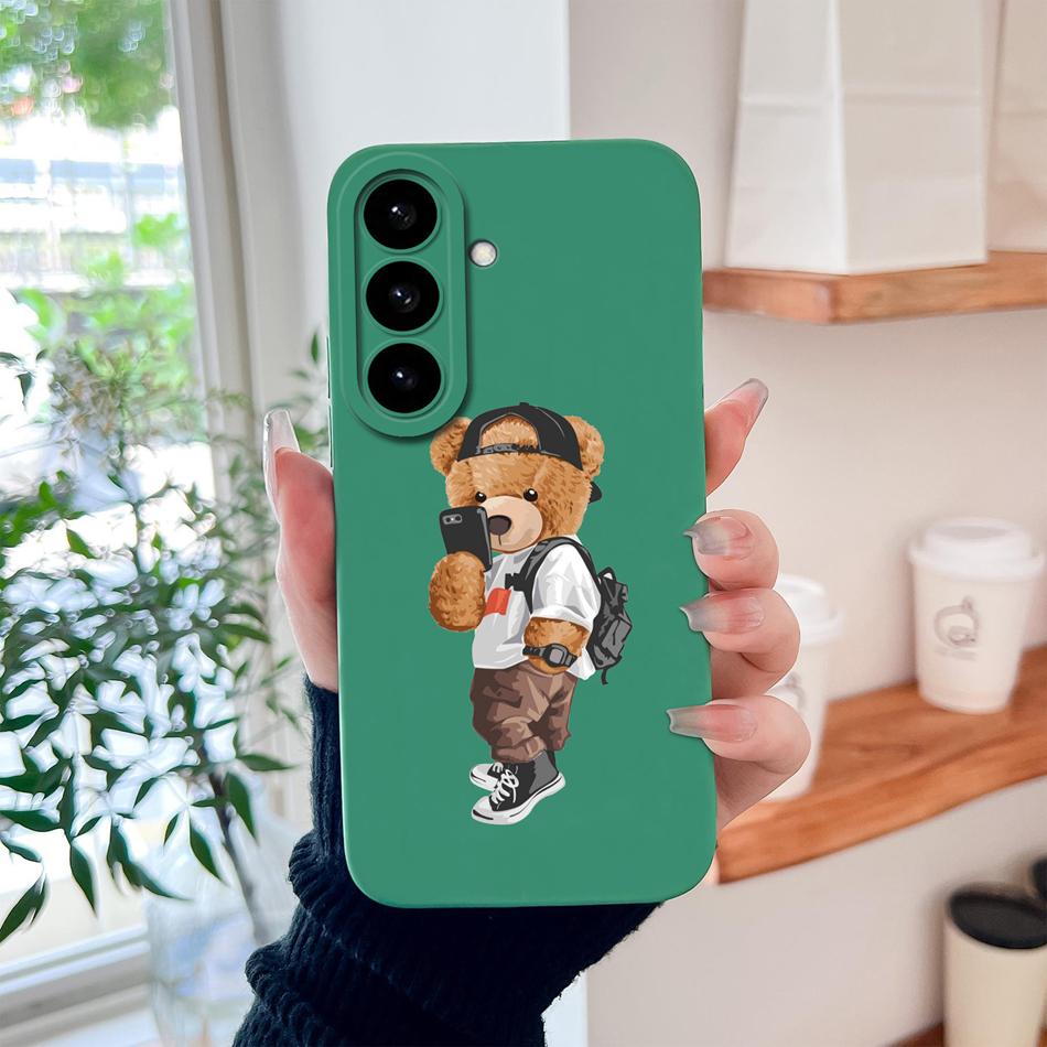 For Samsung S26 Ultra Phone Case For Galaxy S26 Plus Cute Astronaut Liquid Silicone Full Coverage Anti Drop Soft Durable Bumper