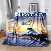 Zachte Flanellen Plaid voor Huis Slaapkamer Bank Picknick Comfortabel Cadeau-idee Water Avatar Patroon