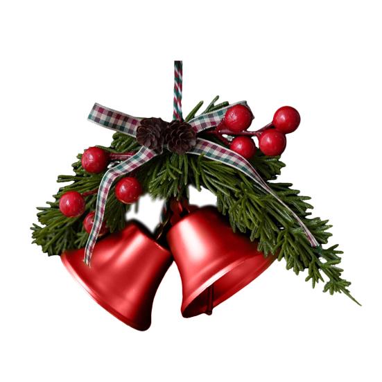 

Yousheng Christmas Tree Bell Decoration Bowknot Berry Holiday Ornament DIY Indoor Outdoor Christmas Party Decor A