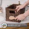 Cesti Contenitori a Forma di Edera Organizzazione Cibo Contenitori di Grande Capacità Rettangolari con Manici Cesti in Vimini