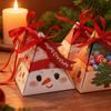 16 Pieces Christmas Candy Boxes Christmas Treat Gift Boxes Triangular Foldable Biscuits Boxes Christmas Candy Goody Container