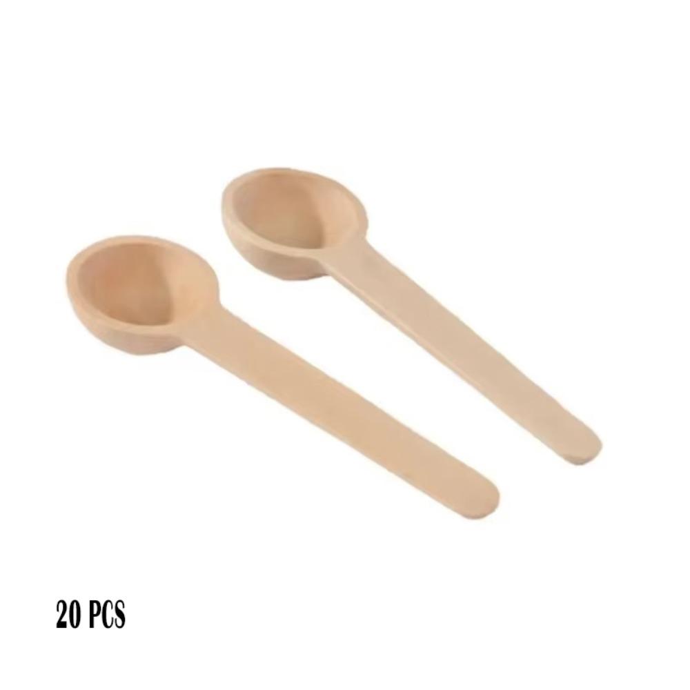 

20 шт. Аксессуары для банок Мини-деревянные ложки Многоцелевые ложки для измерения ручной работы Легкие ложки для приправ коричневый