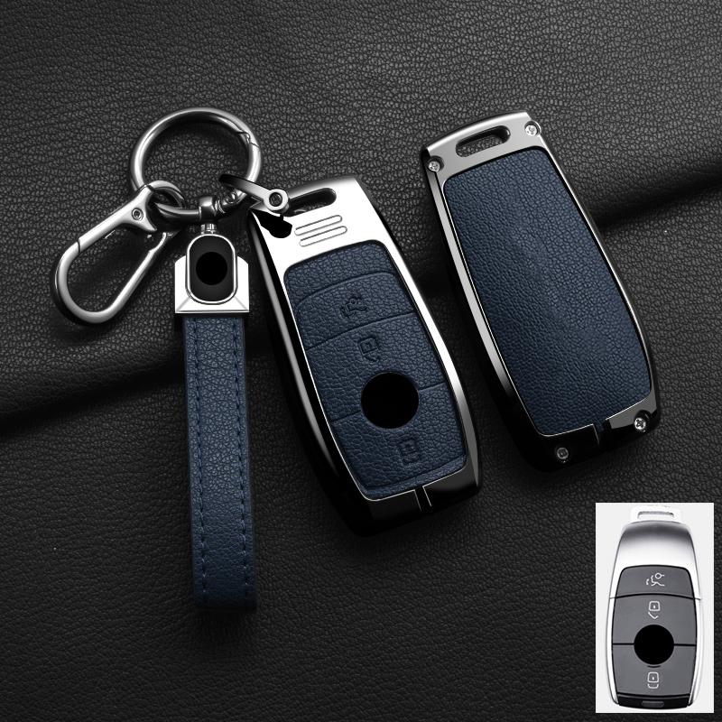 Styling Mouldings Car Alloy Style Key Case Cover Shell Fob For 2019 2020 Mercedes-Benz A220 E63S AMG E-Class GLE 350 4MATIC E300