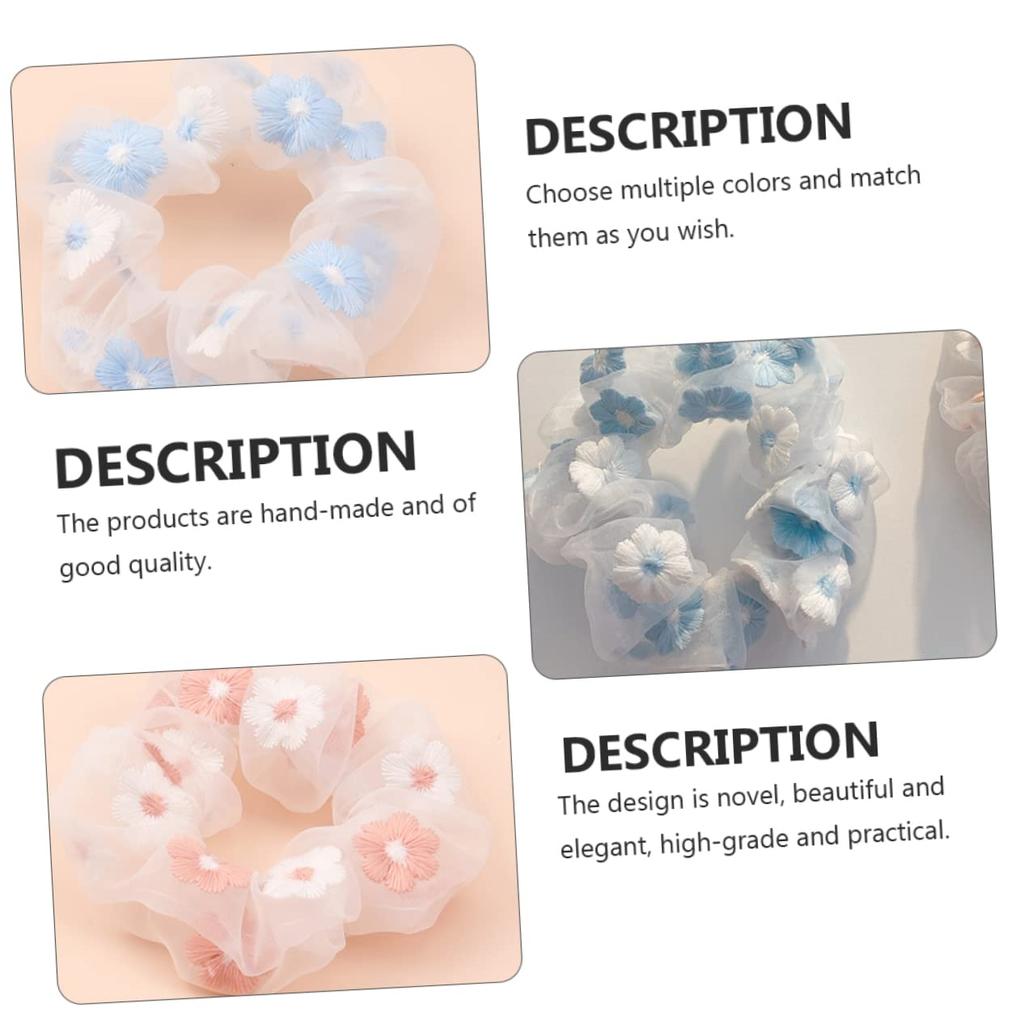 Exquisite Embroidery Hair Accessories Band Choice For Gifts Accessories Elastic Scrunchie Hair Rope