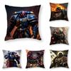Oyun W-Warhammer-S 40k Yastık Kılıfı 3D Baskı Polyester Elyaf 40*40 cm Ev Kanepe Atma Yastığı Kılıfı Dekorasyon Festival Hediyesi