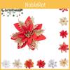 Add Sparkle To Your Holiday With Artificial Glitter Flower Christmas Garland