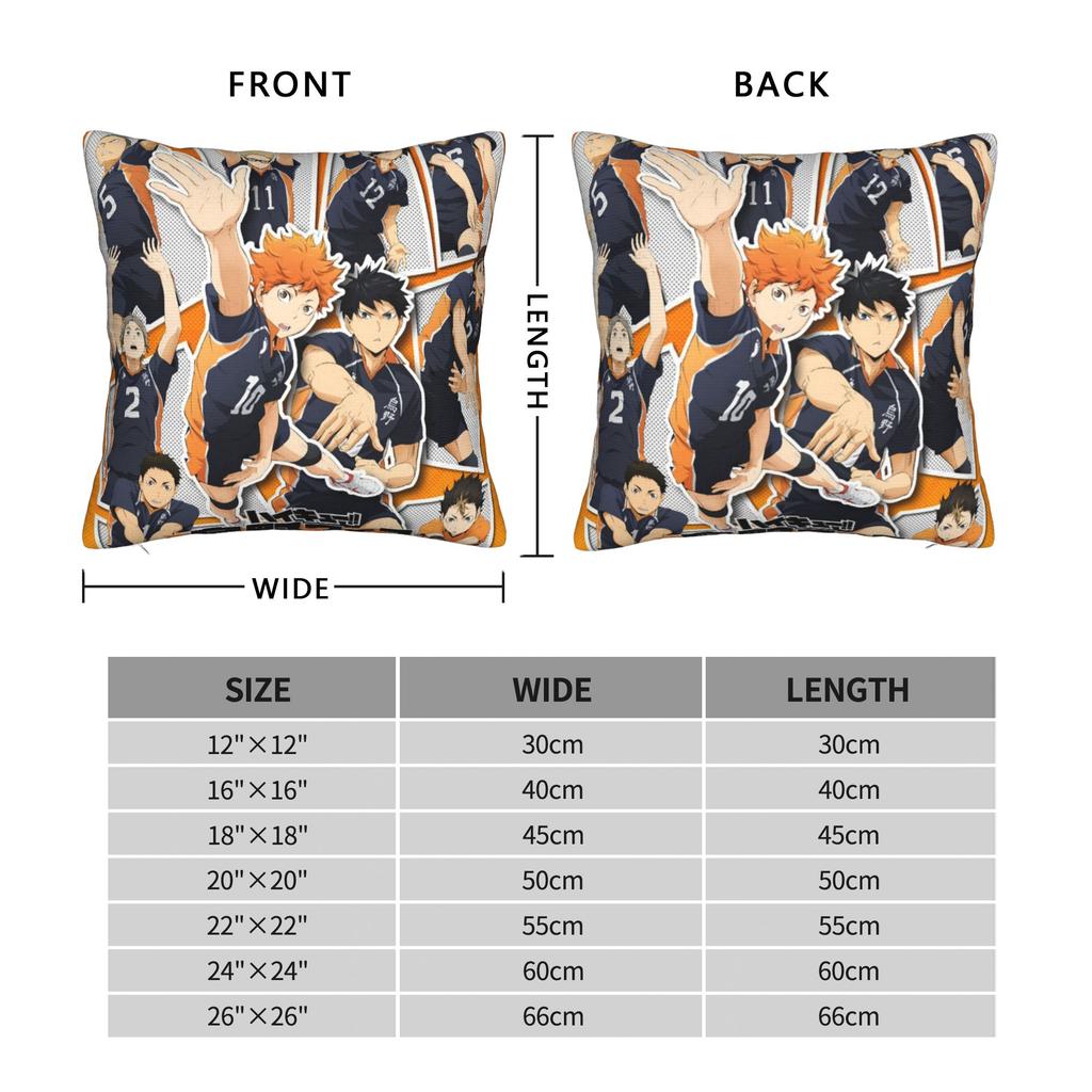 Anime Haikyuu Manga Kissenbezug Kissenhülle Dekoration Hinata Kageyama Tobio Kuroo Volleyball Kissenbezug Hülle Zuhause Quadratisch