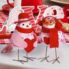 Valentine's Day Bird Doll with Heart, Glasses, Scarf, and Hat - Cute Qixi Festival Ornament